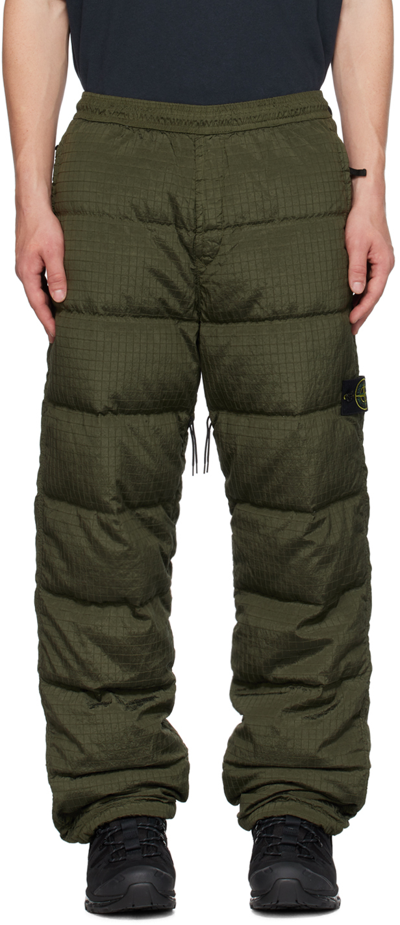 Shop Stone Island Khaki 31232 Snow Pants In V0058 Olive