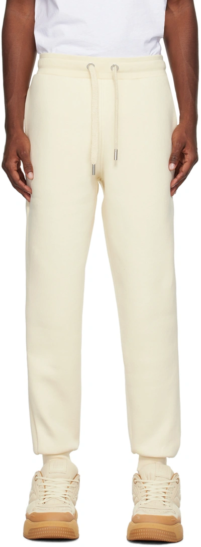 Shop Ami Alexandre Mattiussi Off-white Drawstring Sweatpants In Ivory/185