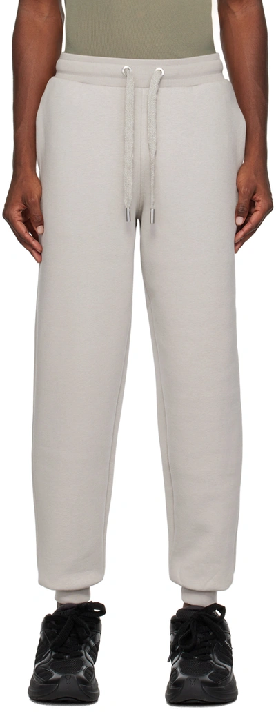 Shop Ami Alexandre Mattiussi Gray Drawstring Sweatpants In Pearl Grey/088