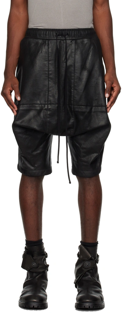 Shop Julius Black Over Crotch Shorts