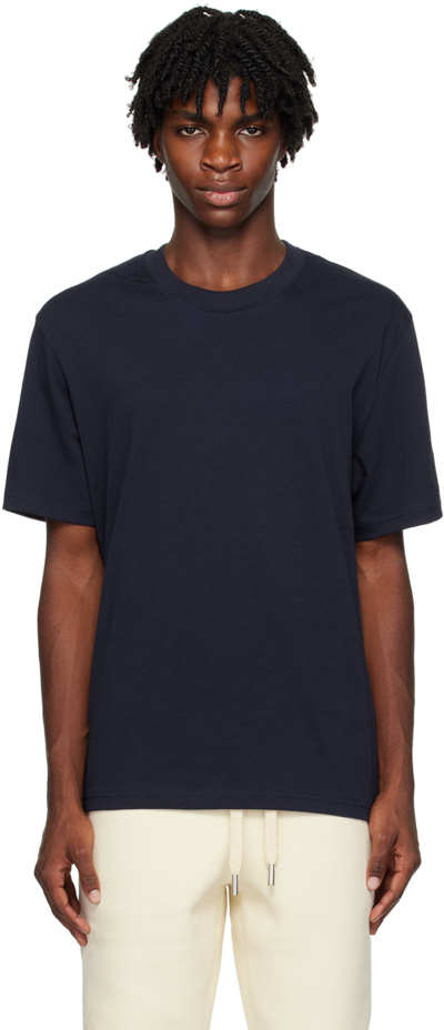 Shop Ami Alexandre Mattiussi Navy Fade Out T-shirt In Night Blue/430