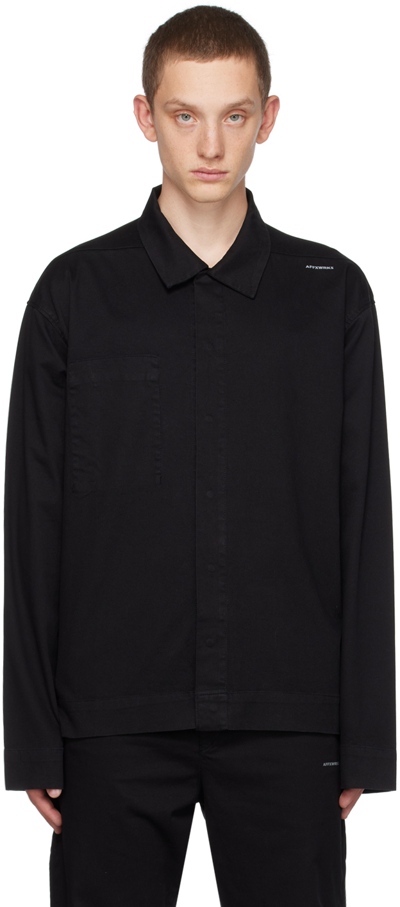 Shop Affxwrks Black Printed Jacket In Washed Black