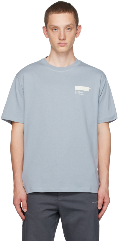 Shop Affxwrks Blue Standardized T-shirt In Alloy Grey