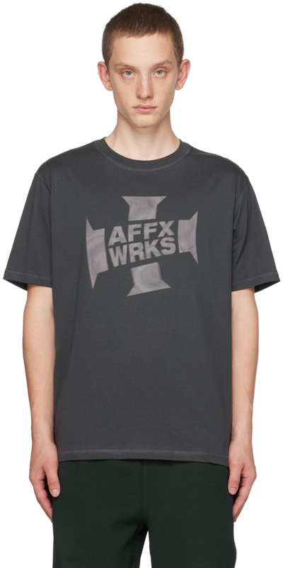 Shop Affxwrks Black Major Sound T-shirt In Washed Black