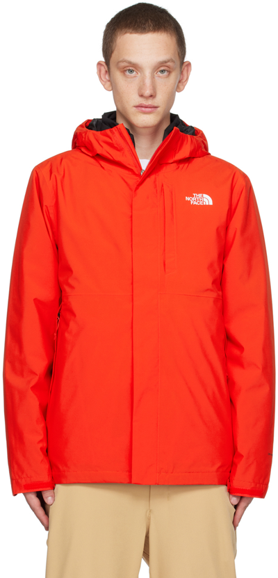 Shop The North Face Red Carto Triclimate Jacket In Wu5 Fiery Red/tnf Bl