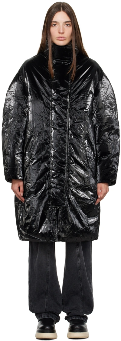 Shop Isabel Marant Étoile Black Debby Puffer Coat In 01bk Black