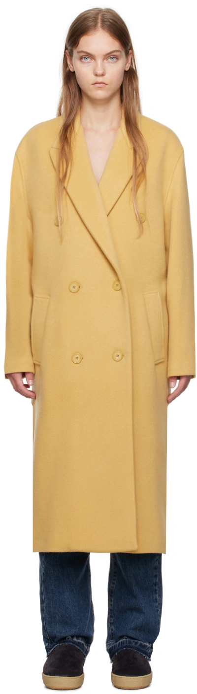 Shop Isabel Marant Yellow Theodore Coat In 10st Straw