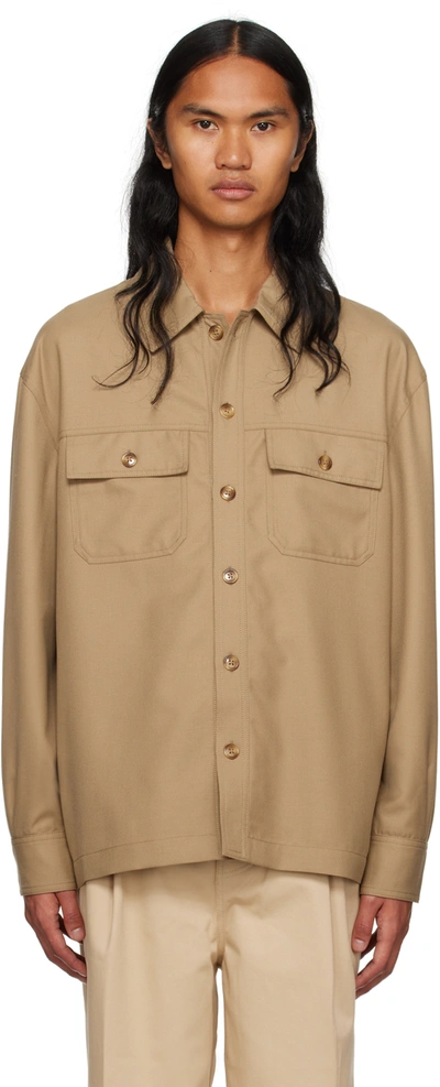 Drôle De Monsieur Beige 'la Chemise Flanelle' Shirt In Beige