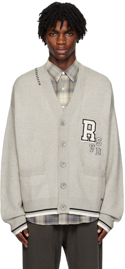 Shop Izzue Gray Badge Cardigan In Wh2