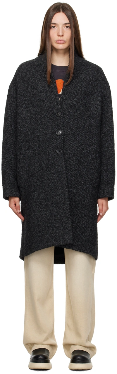 Shop Isabel Marant Étoile Gray Sharon Coat In 02an Anthracite