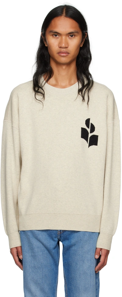 Shop Isabel Marant Off-white Atley Sweater In 02ly Light Grey
