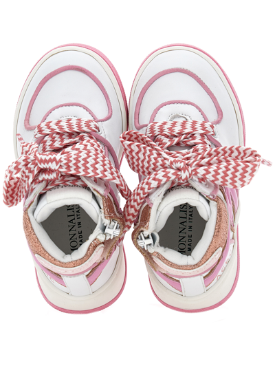 Acbc High-top Sneakers With Responsible Materials In Cream + Pink