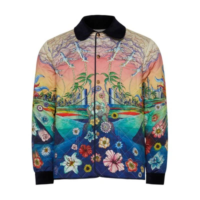 Shop Casablanca Printed And Quilted Hunting Casual Jacket In L_envol