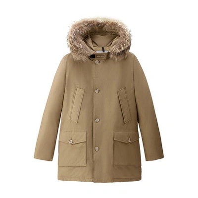 Shop Woolrich Arctic Parka With Detachable Fur In Elmwood_brown