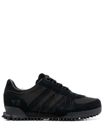 Shop Y-3 Black Marathon Trail Sneakers