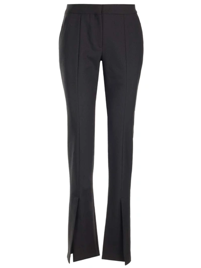 Shop Off-white Tech Drill Slim Fit Trousers In Black Blac