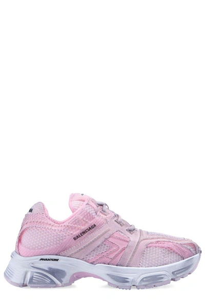 Shop Balenciaga Phantom Low-top Meshed Sneakers In Pink