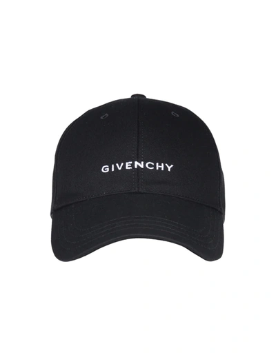 Shop Givenchy Baseball Hat In Black Canvas In Nero