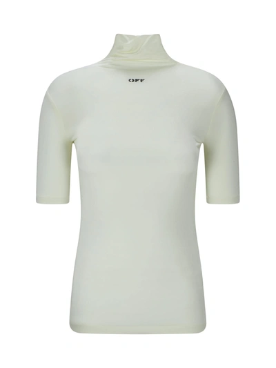 Shop Off-white Turtleneck Top In White A Bl