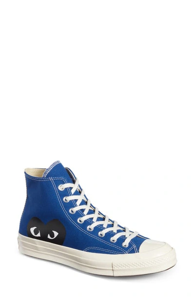 Shop Comme Des Garçons Play X Converse Chuck Taylor® Hidden Heart High Top Sneaker In Blue