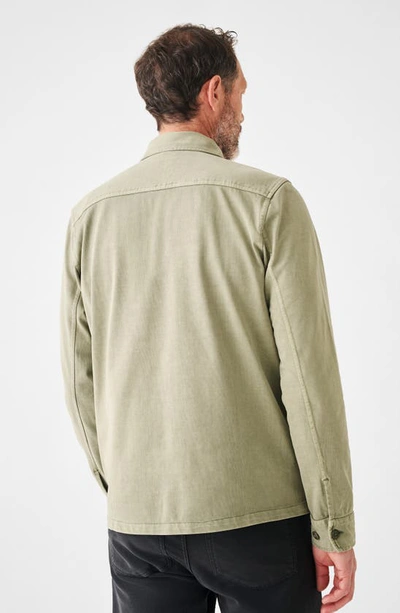 Shop Faherty Jersey Shirt Jacket In Surplus Olive