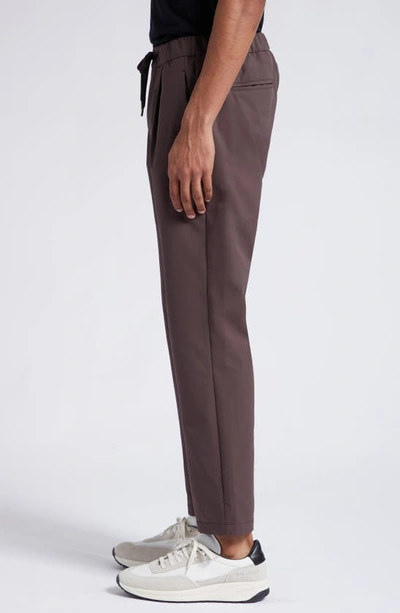 Shop Herno Technical Fabric Pants In Marrone Scuro