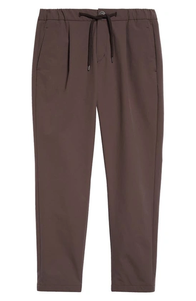 Shop Herno Technical Fabric Pants In Marrone Scuro