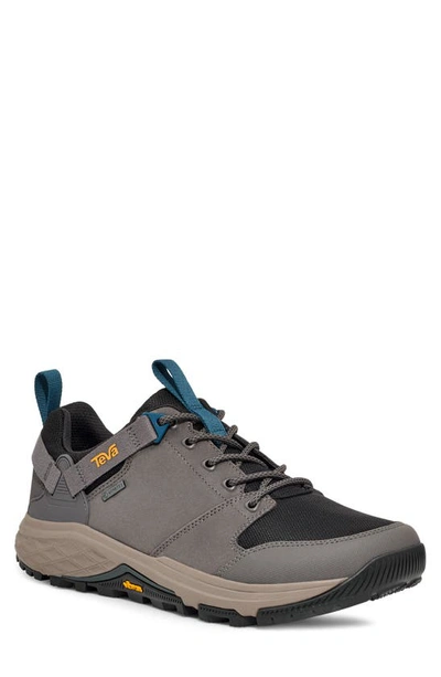 Shop Teva Grandview Gtx Waterproof Sneaker In Dark Gull Grey/ Blue Coral