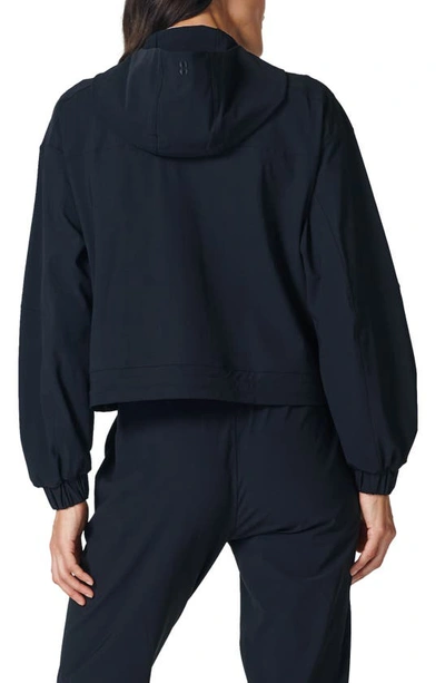 Shop Sweaty Betty Arctic Explorer Half Zip Hoodie In Black
