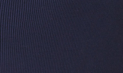 Shop Sweaty Betty Frame Half-zip Long Sleeve Rib Midi Dress In Navy Blue