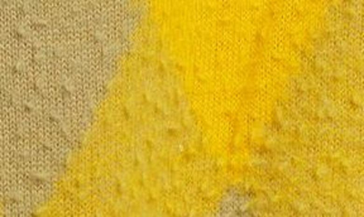 Shop Burberry Argyle Wool Cardigan In Mimosa Ip Pattern