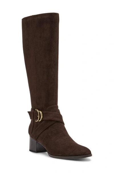 Shop Anne Klein Maelie Knee High Boot In Dk Brown