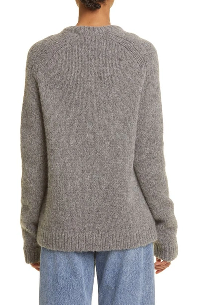 Shop Totême Wool Blend Sweater In Grey Melange