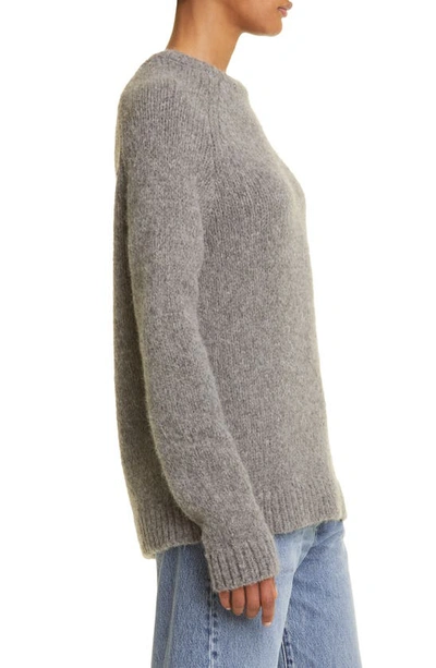 Shop Totême Wool Blend Sweater In Grey Melange