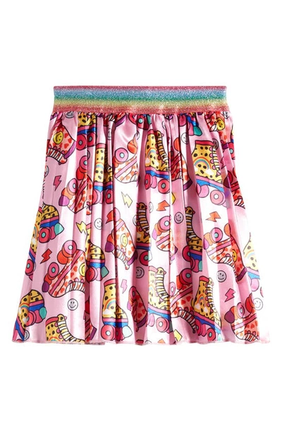 Shop Lola & The Boys Kids' Roller Rink Print Skater Skirt In Pink