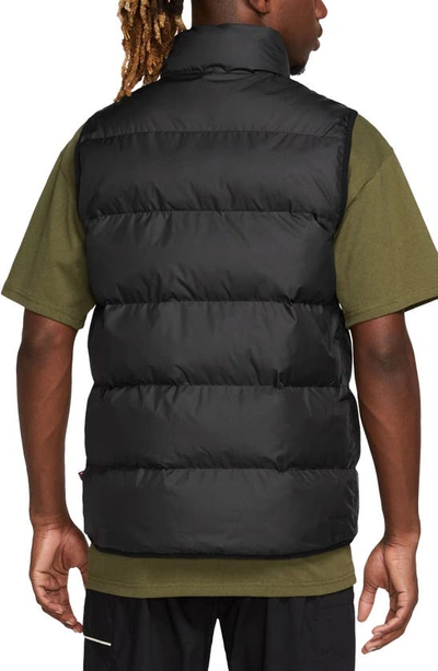 Shop Nike Storm-fit Windrunner Water Repellent Field Vest In Black/ Black/ Sail