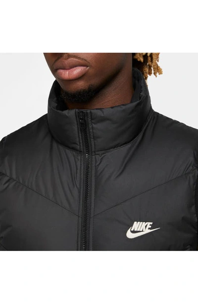 Shop Nike Storm-fit Windrunner Water Repellent Field Vest In Black/ Black/ Sail