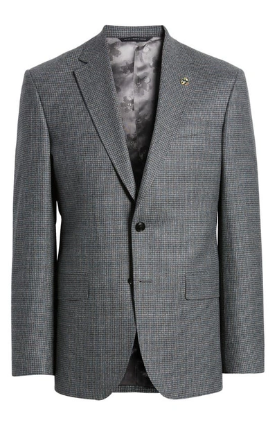 Shop Ted Baker Jay Slim Fit Microcheck Stretch Wool Sport Coat In Grey