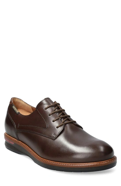 Shop Mephisto Falco Derby In Dark Brown