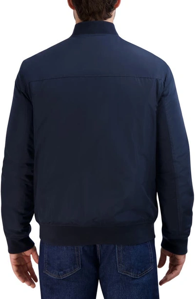 Shop Cole Haan Insulated Bomber Jacket In Navy