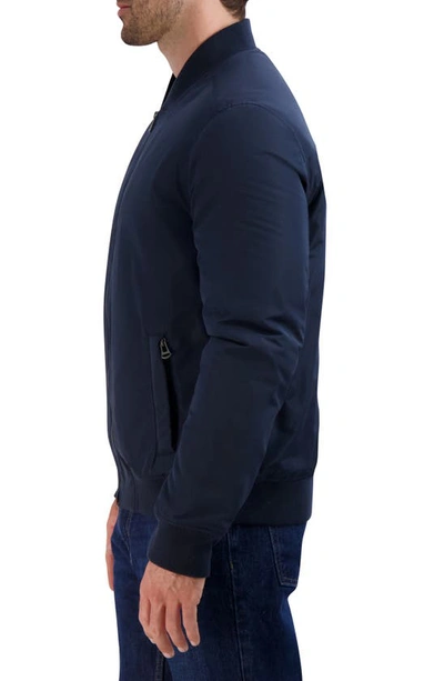 Shop Cole Haan Insulated Bomber Jacket In Navy