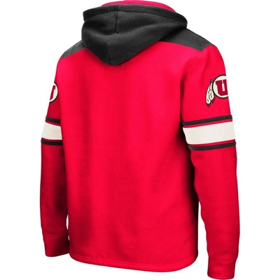 Colosseum Men's Red Utah Utes 2.0 Lace-up Logo Pullover Hoodie In Red