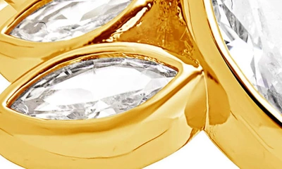 Sterling Forever Anastasia Marquise Cubic Zirconia Ring In Gold