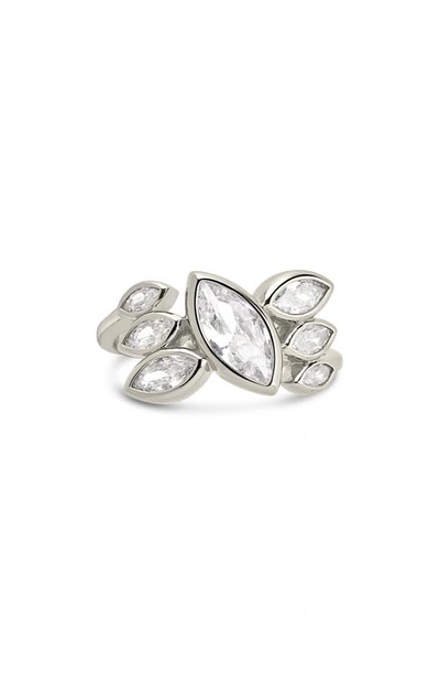 Sterling Forever Anastasia Marquise Cubic Zirconia Ring In Silver