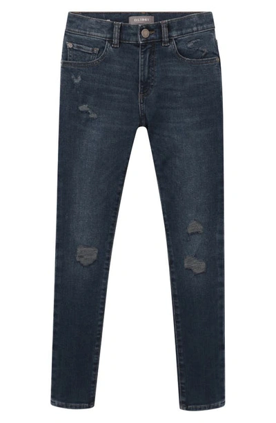 Shop Dl1961 Kids' Zane Ripped Skinny Jeans In Cove Busted Ultimate