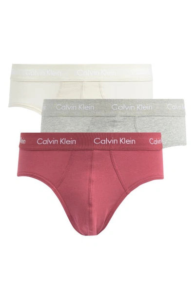 Shop Calvin Klein 3-pack Stretch Cotton Briefs In Ccw B10 Grey He