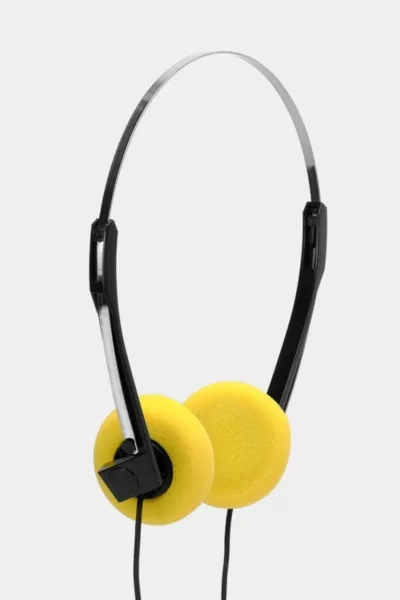 Shop Retrospekt Retro Foam On-ear Headphones By  In Yellow