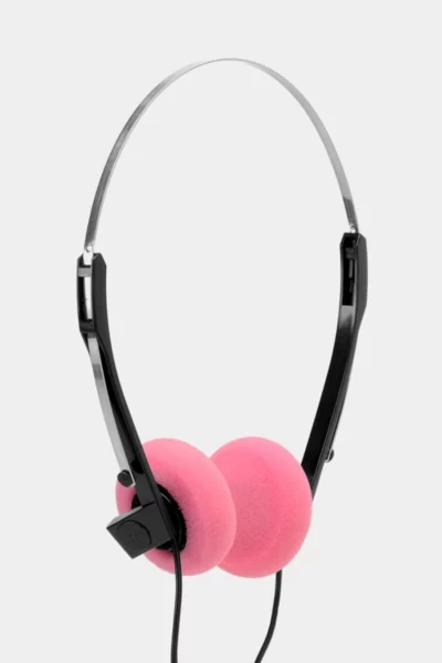 Shop Retrospekt Retro Foam On-ear Headphones By  In Pink At Urban Outfitters