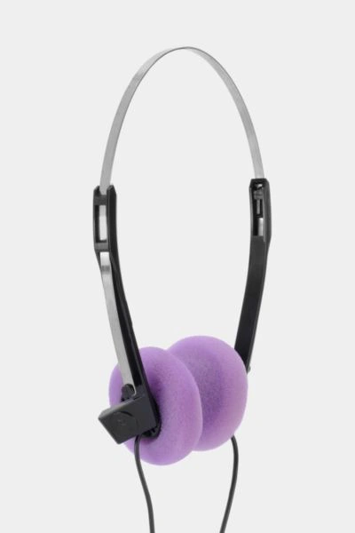 Shop Retrospekt Retro Foam On-ear Headphones By  In Purple At Urban Outfitters