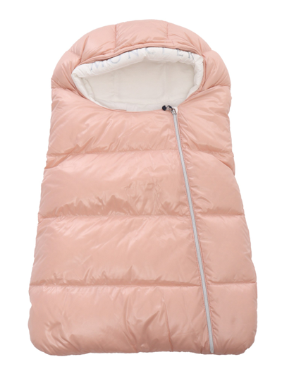 Shop Moncler Baby Padded Sleeping Bag In Pink